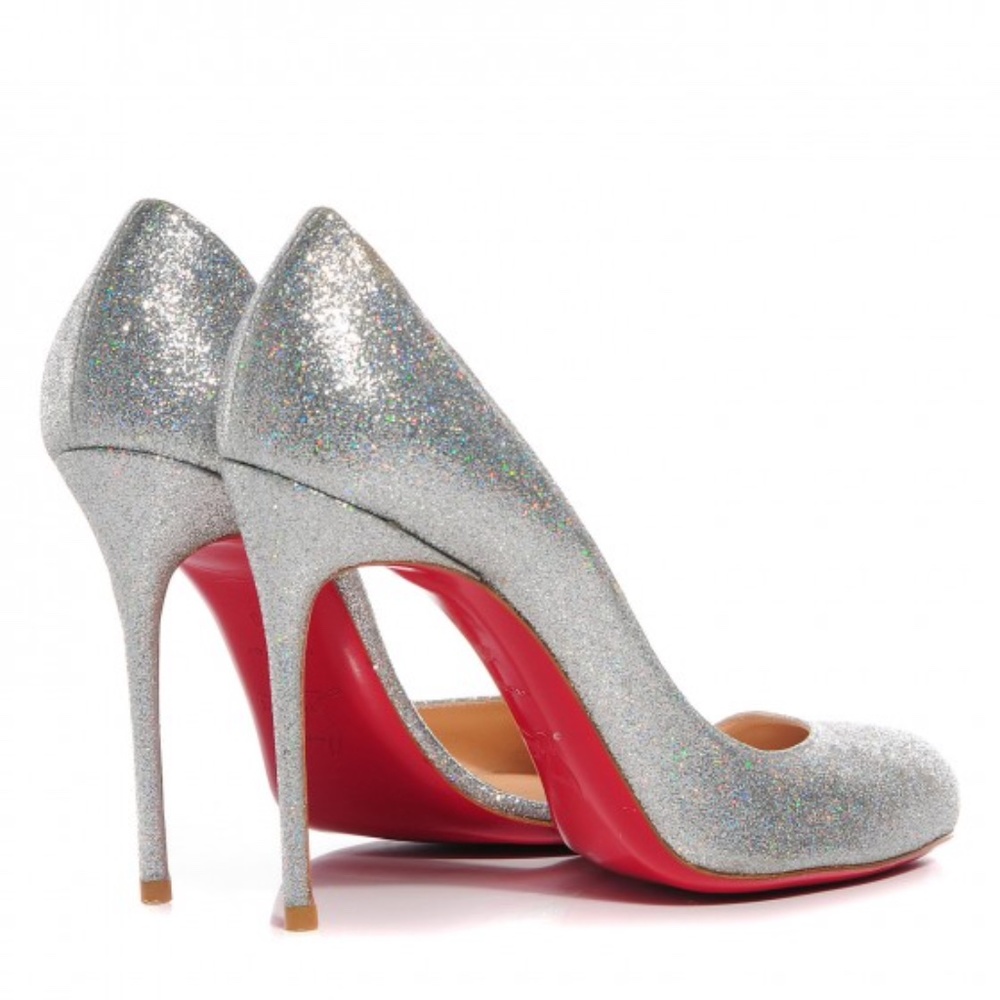 CHRISTIAN LOUBOUTIN Mini Glitter Helmour 100 Pumps - Picture 3 of 9
